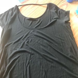 Black scoop neck shirt